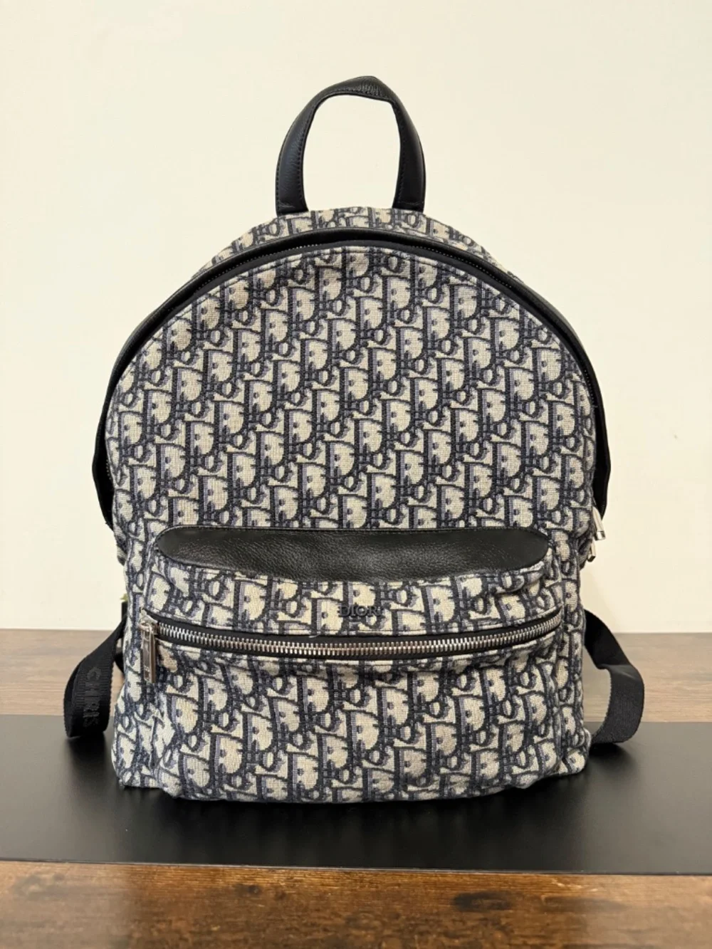 Dior Rider Backpack in Blue Oblique Canvas (MSRP $2900)
